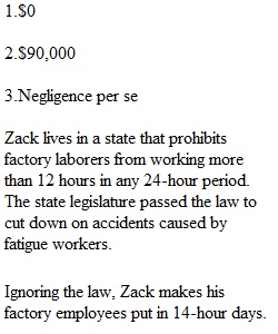 Chapter 9 - Negligence Homework